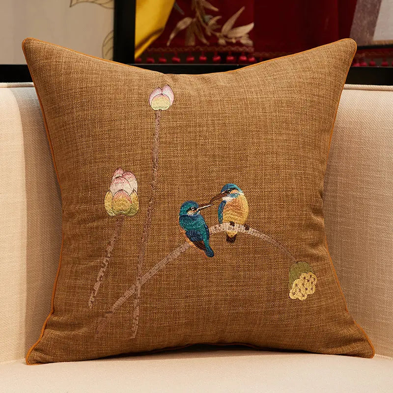 Coussin Canapé Brodé ZHÜLIN Coffee-45x45cm
