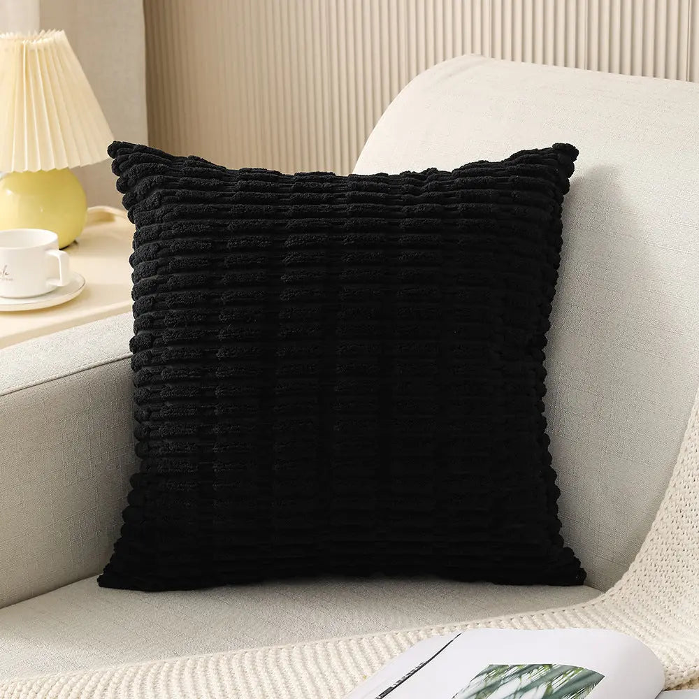 Coussin Décoration Velours EXONIA Black-45cmx45cm With Pillow Core