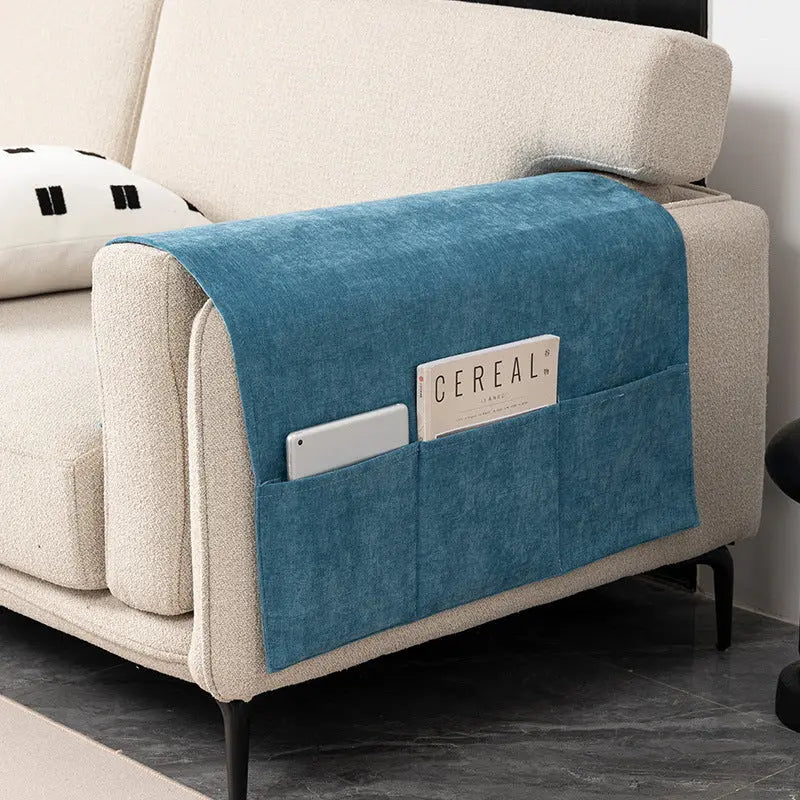 Housse Accoudoir Canapé Chenille Nordique SOFTEX 09 Dark Blue-50X110CM