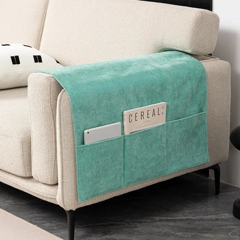 Housse Accoudoir Canapé Chenille Nordique SOFTEX 07 Mint Green-50X110CM