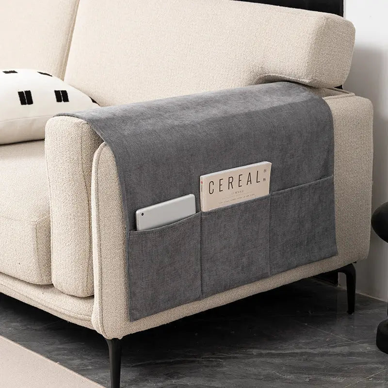 Housse Accoudoir Canapé Chenille **VELERIA** 06 Dark Gray-70X110CM