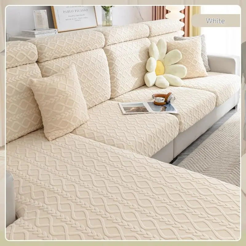Housse Assise Canapé Velours ZELTA Qingbo Beige-S 65to85x65to85x5to20cm