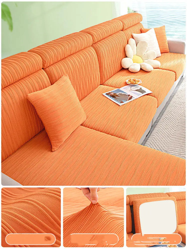 Housse Assise Canapé Élastique GLACIO Orange-Headrest S
