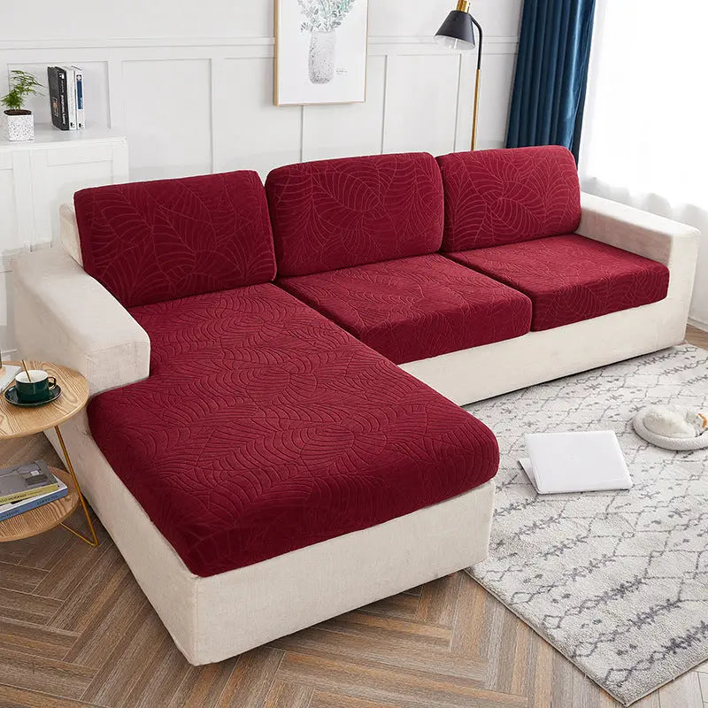 Housse Assise Canapé Étanche JACQARD Wine Red-Four people