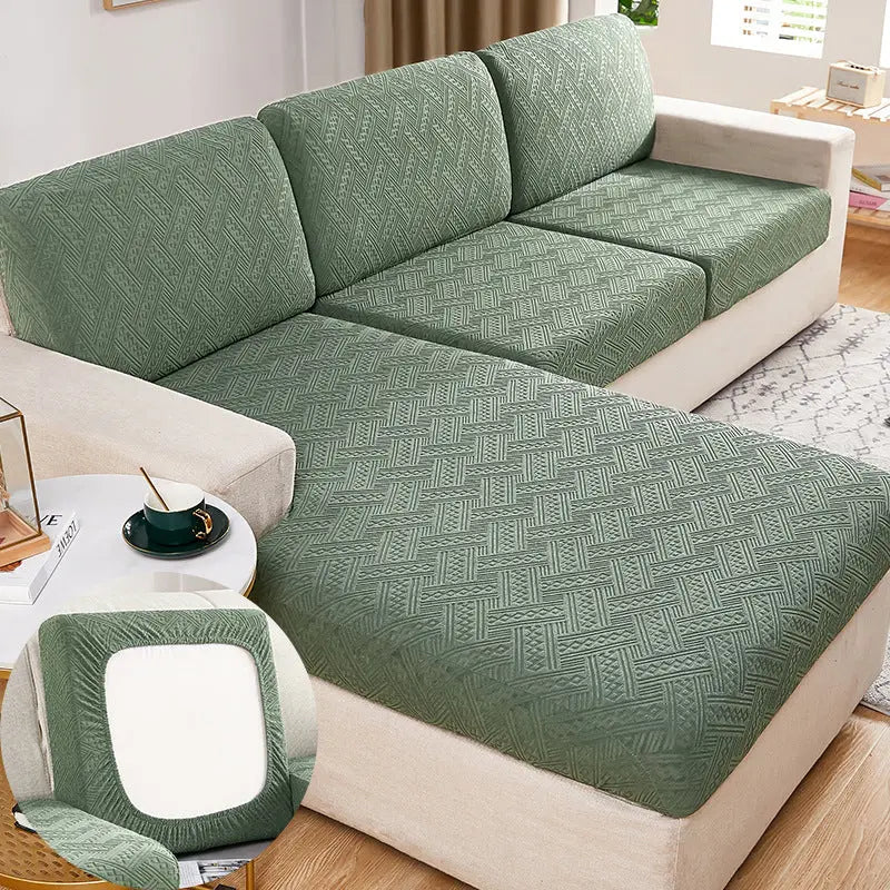 Housse Assise Canapé Étanche JACQARD Green A-Single person