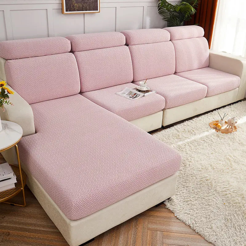 Housse Assise Canapé Polaire SOFACOVER Pink-Plus Size-S