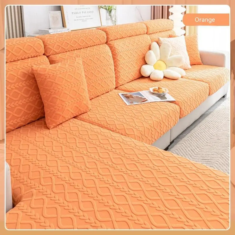 Housse Assise Canapé Velvet JACQUA Qingbo Orange-M 65to85x85to135x5to20cm