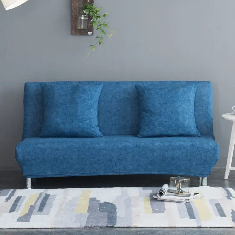 Housse BZ Canapé Lin UNIKLIN Dark Blue-120 to 155cm