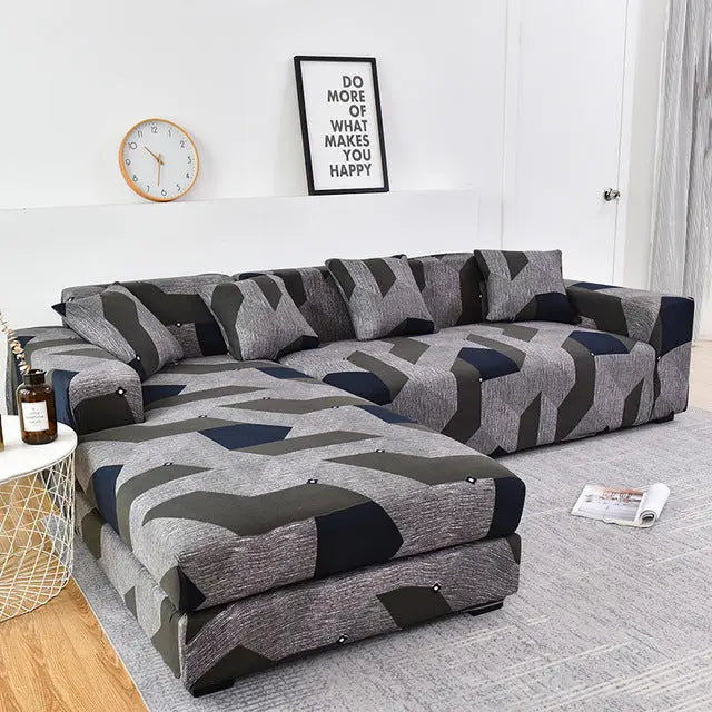 Housse Canapé Angle Élastique GEOFIT 7 Style-D