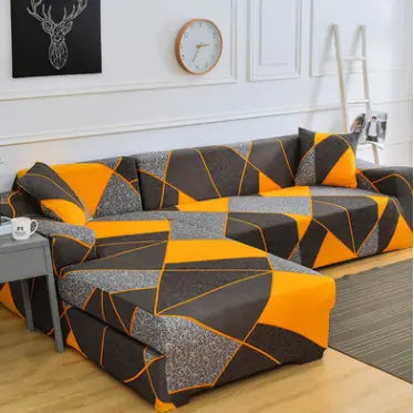 Housse Canapé Angle Élastique GEOFIT 8 Style-D