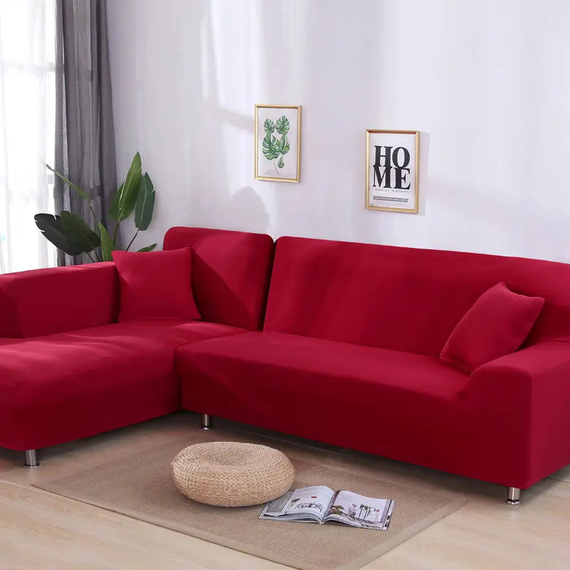 Housse Canapé Elastique L-Shape SOLARY Red-B