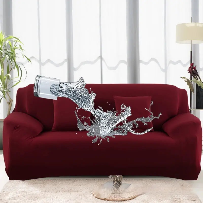 Housse Canapé Élastique Prono Wine Red-Four Sofas
