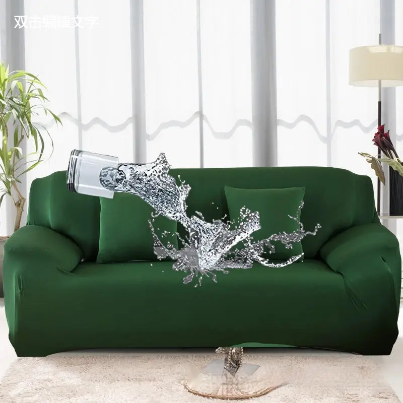 Housse Canapé Élastique Prono Dark Green-Four Sofas