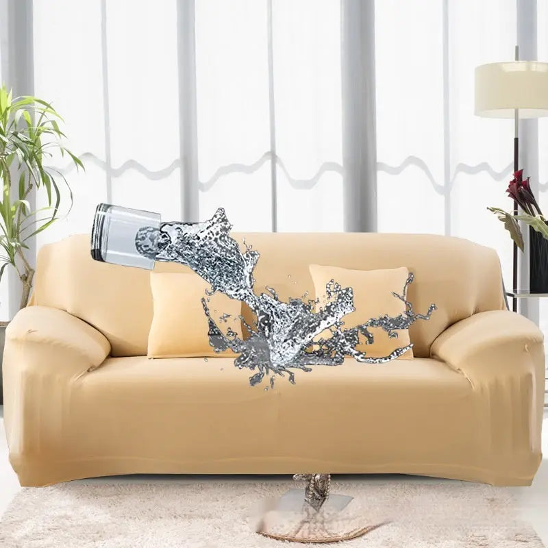 Housse Canapé Élastique Prono Beige-Double Sofa