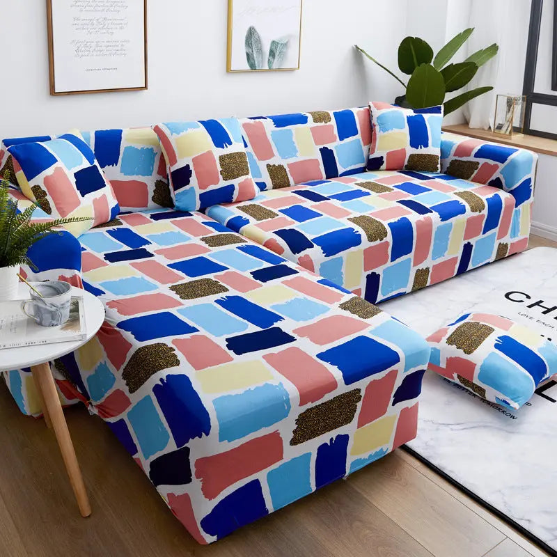 Housse Canapé Moderne GeometricFLO Jstyle-145to185cm