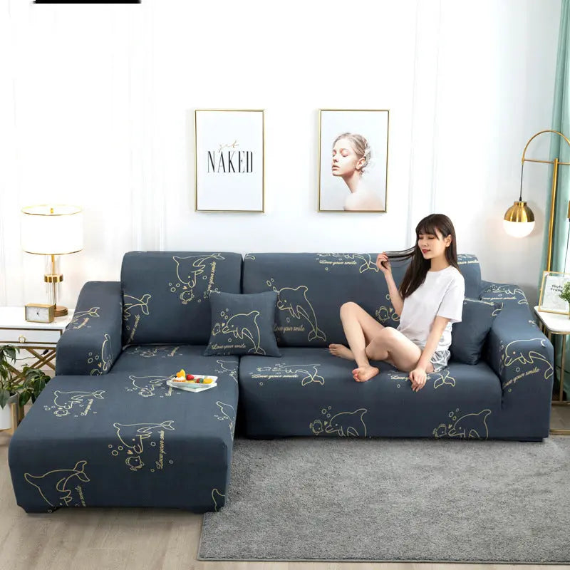 Housse Canapé Moderne LUVORAN Dolphin Love-D