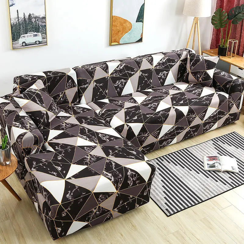 Housse Canapé Modulaire SOFANGEO Ink rock-185to230cm