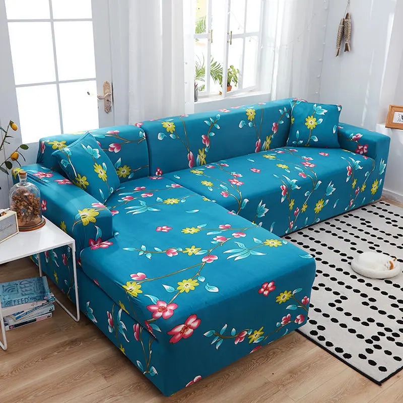 Housse Canapé Modulaire SOFANGEO White joy Grass-235to300cm