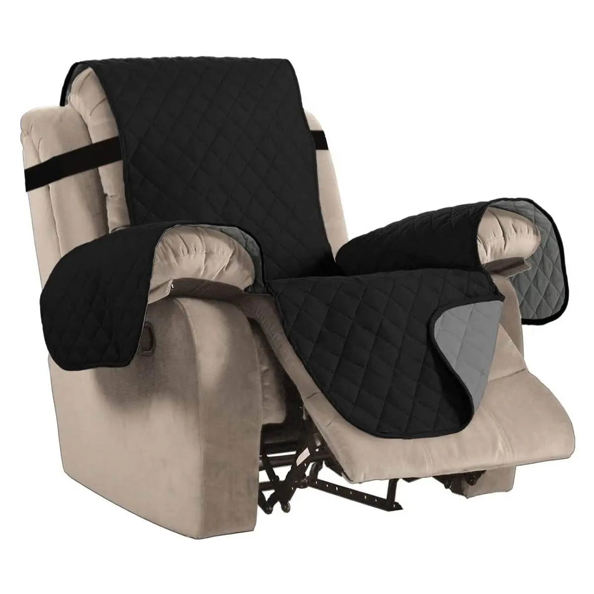 Housse Canapé Relax Antidérapante SOLANO Black-small
