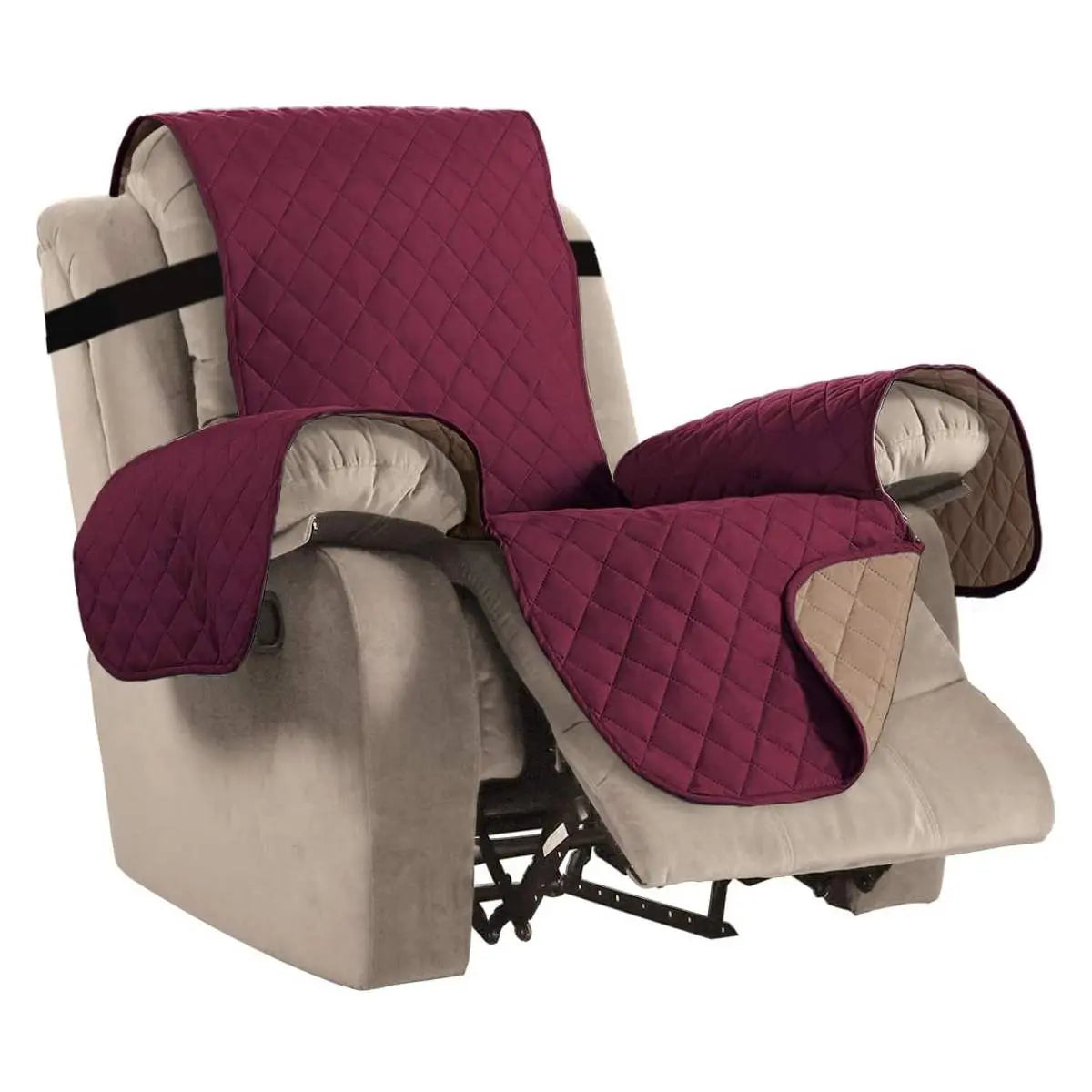 Housse Canapé Relax Antidérapante SOLANO Red wine-small