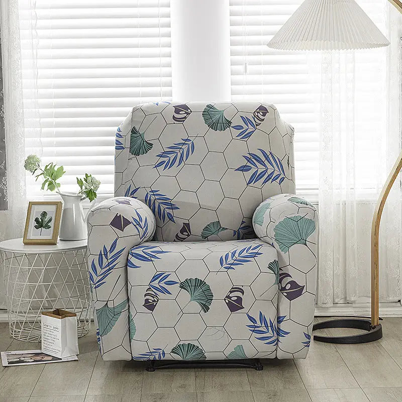 Housse Canapé Relax Imprimée LUXORA Partly hidden and partly visib-Chair cover 4piece set