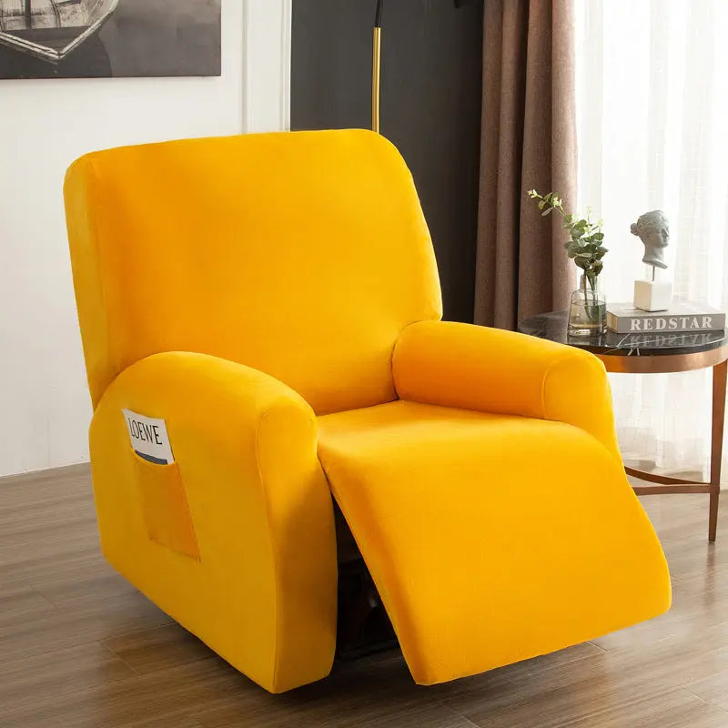 Housse Canapé Velours Élastique FOXVEL Gold-Chivas Regal single seat