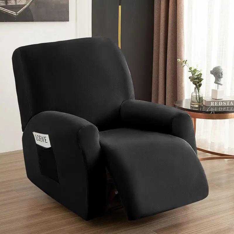 Housse Canapé Velours Élastique FOXVEL Black-Chivas Regal single seat