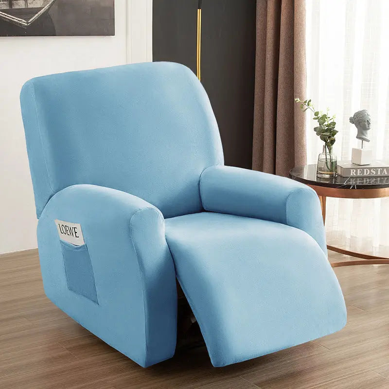Housse Canapé Velours Élastique FOXVEL Light Blue-Chivas Regal single seat