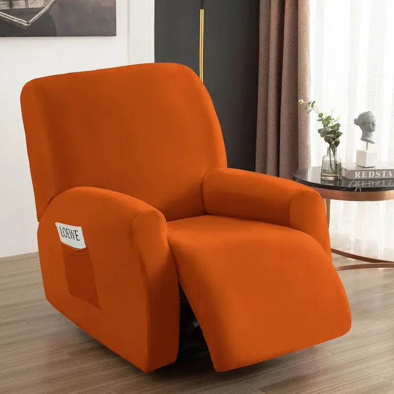 Housse Canapé Velours Élastique FOXVEL Brown-Chivas Regal single seat