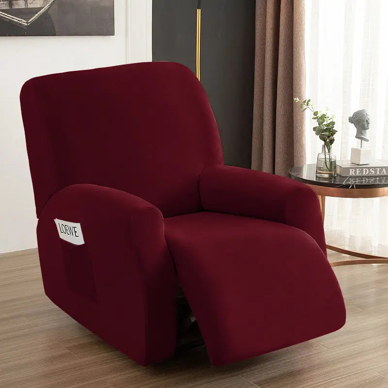 Housse Canapé Velours Élastique FOXVEL Wine Red-Chivas Regal single seat