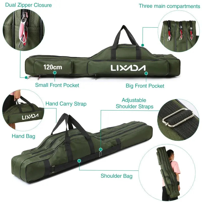 Housse Canne Pêche Pliable OXFORDA Housse de France