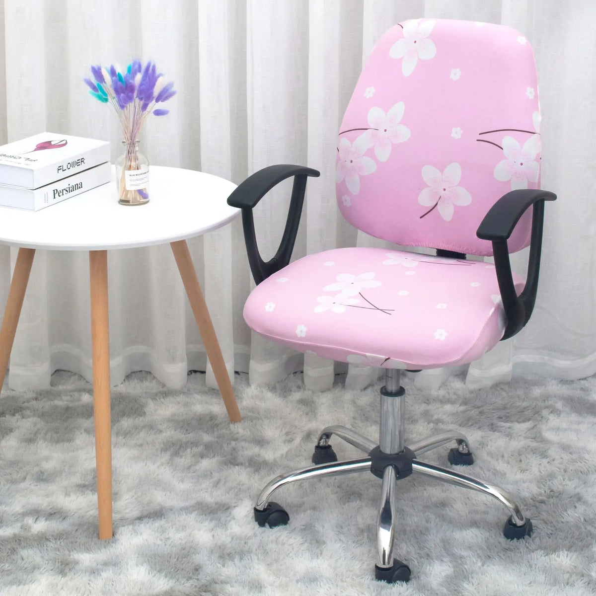Housse Chaise Élastique ASTRON Peach And Plum Garden-Free Size