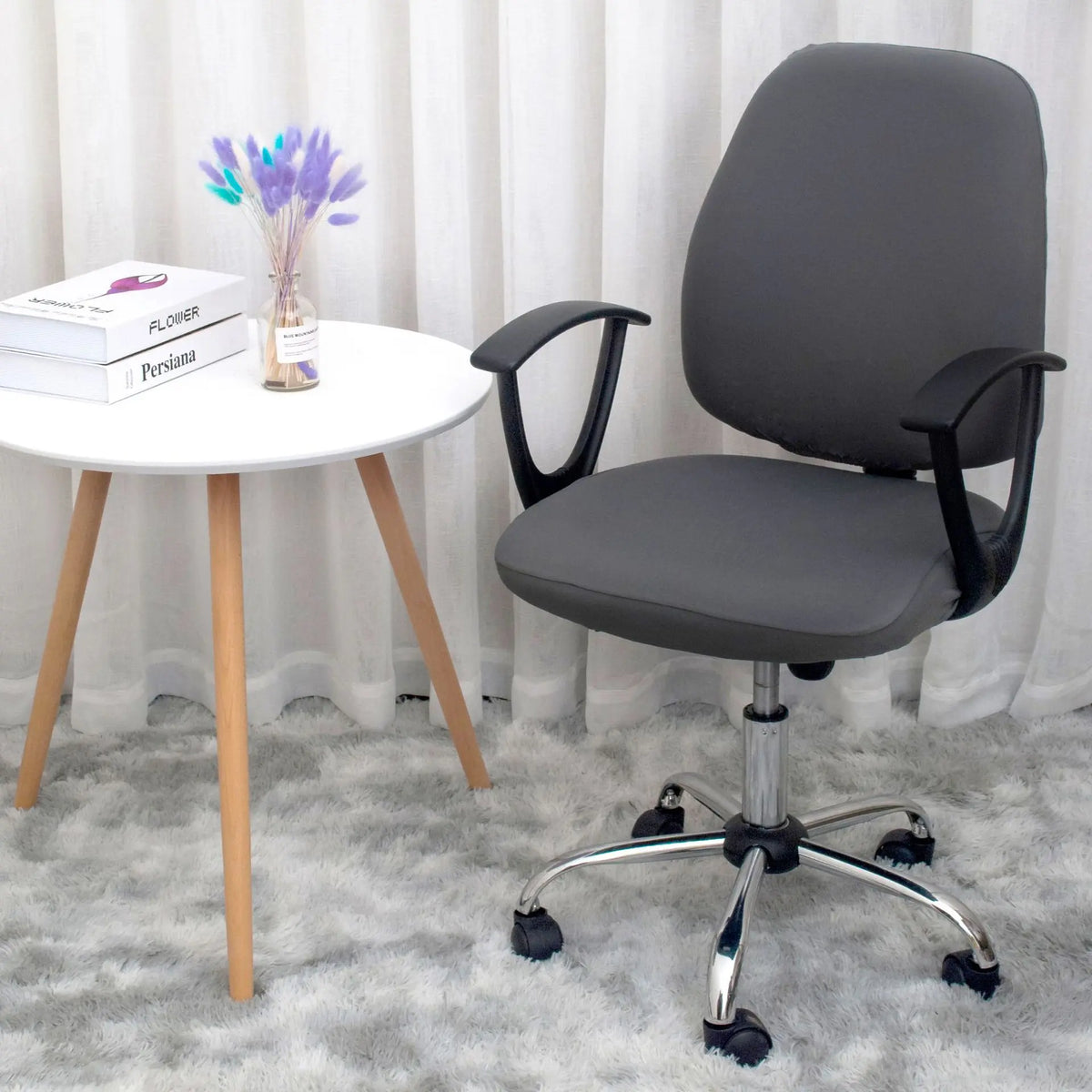Housse Chaise Élastique ASTRON Dark Gray-Free Size