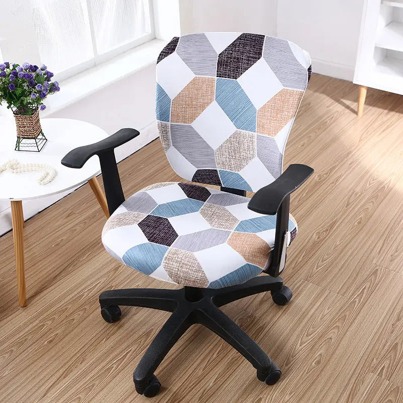 Housse Chaise Moderne SWIRL Colour Geometry-Split Chair Cover