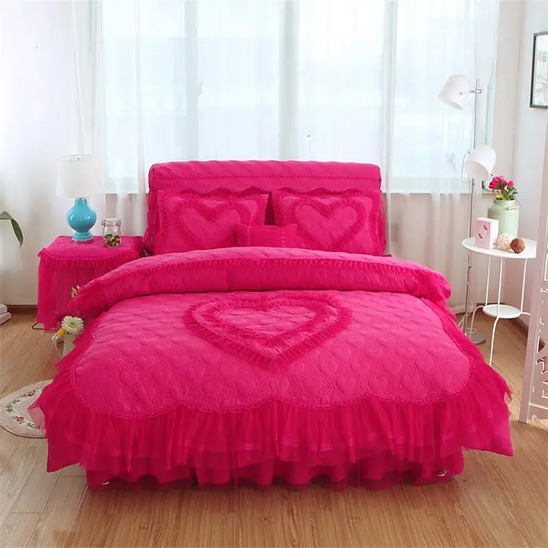 Housse De Matelas Antidérapante POLI 梦 Rose-150x 200cm-Bed skirt