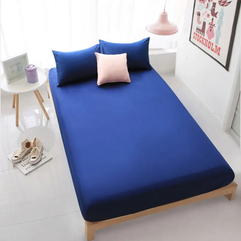 Housse De Matelas Coton Antidérapant SERENA Navy-180