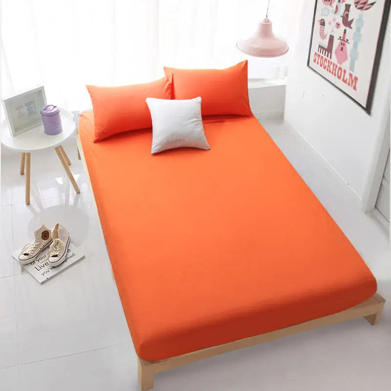 Housse De Matelas Coton Antidérapant SERENA Orange-150