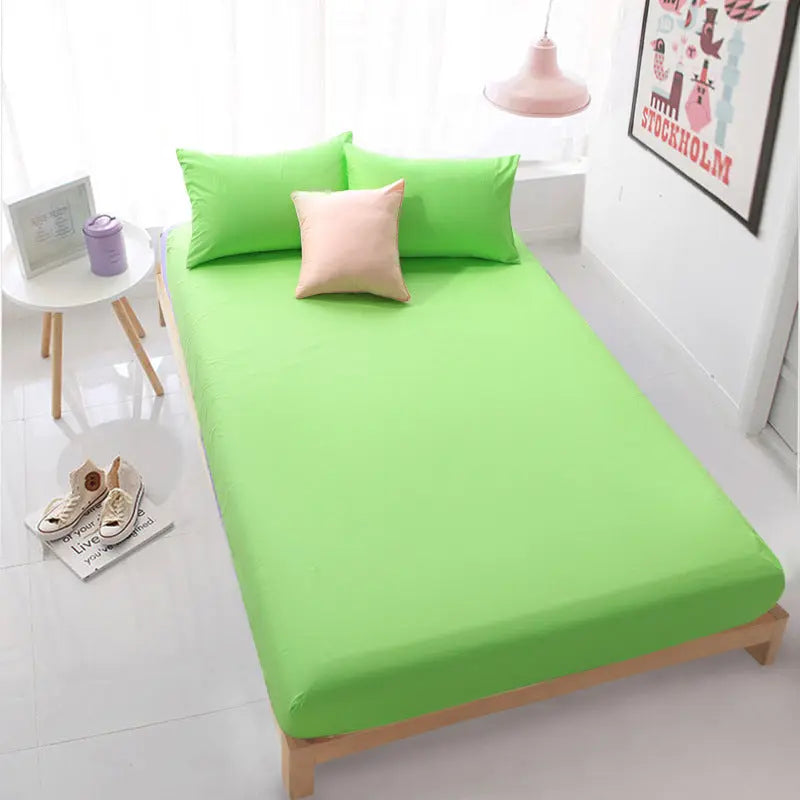 Housse De Matelas Coton Antidérapant SERENA Green-180