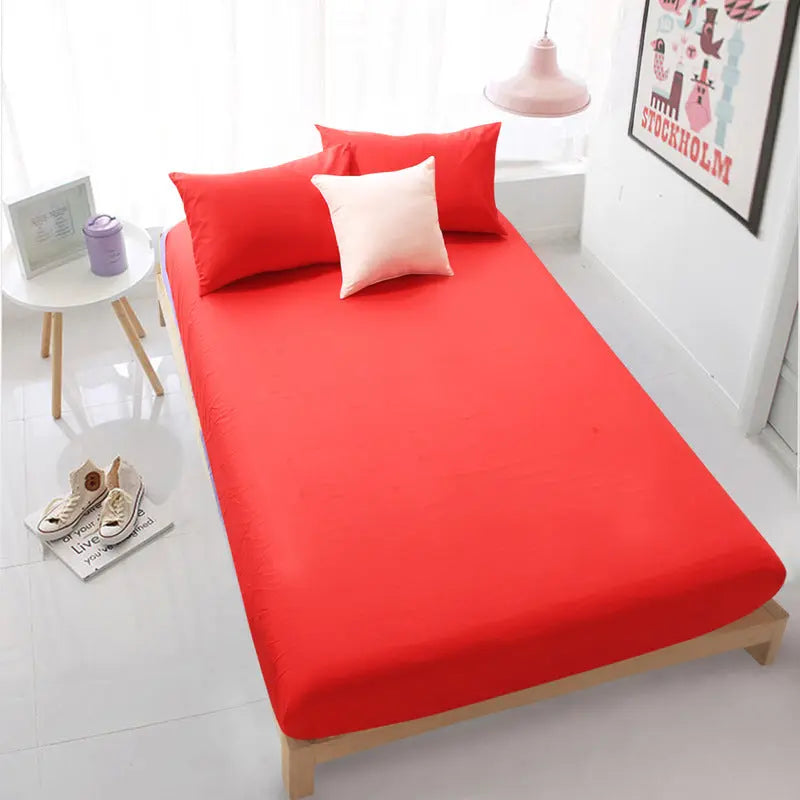 Housse De Matelas Coton Antidérapant SERENA Red-120