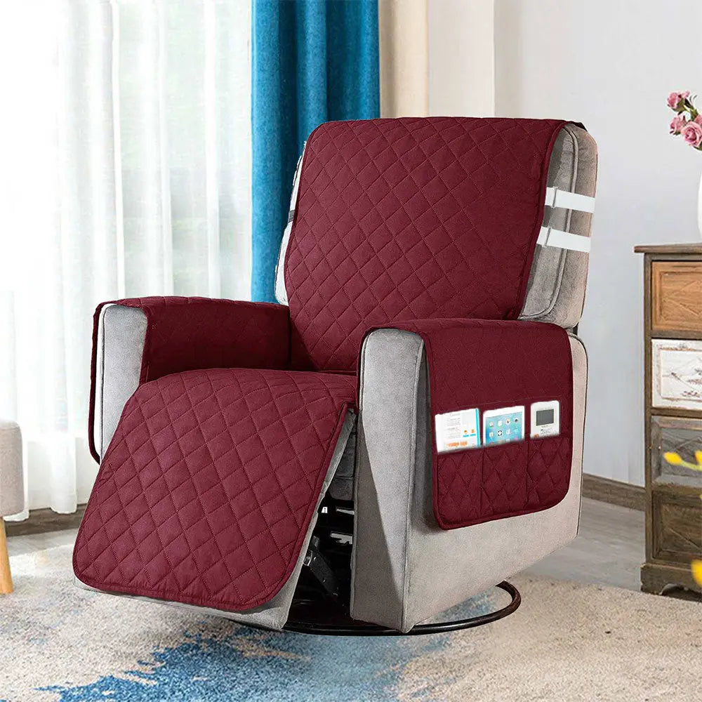 Housse Fauteuil Anti-Glisse RELAXOR Wine Red-L