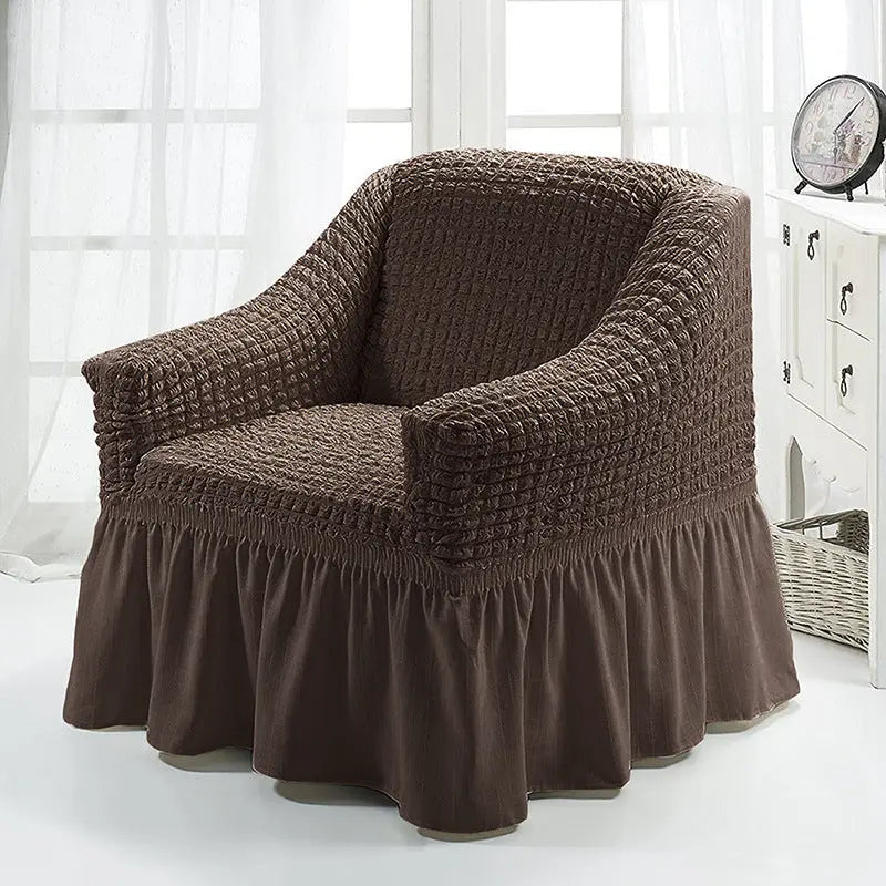 Housse Fauteuil Cabriolet Polyester ARVONA Monochrome espresso-Single S 90to140CM