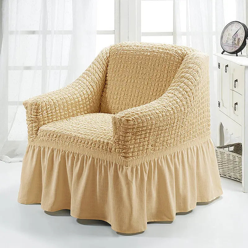 Housse Fauteuil Cabriolet Polyester CALIMA Plain beige-Single S 90to140CM