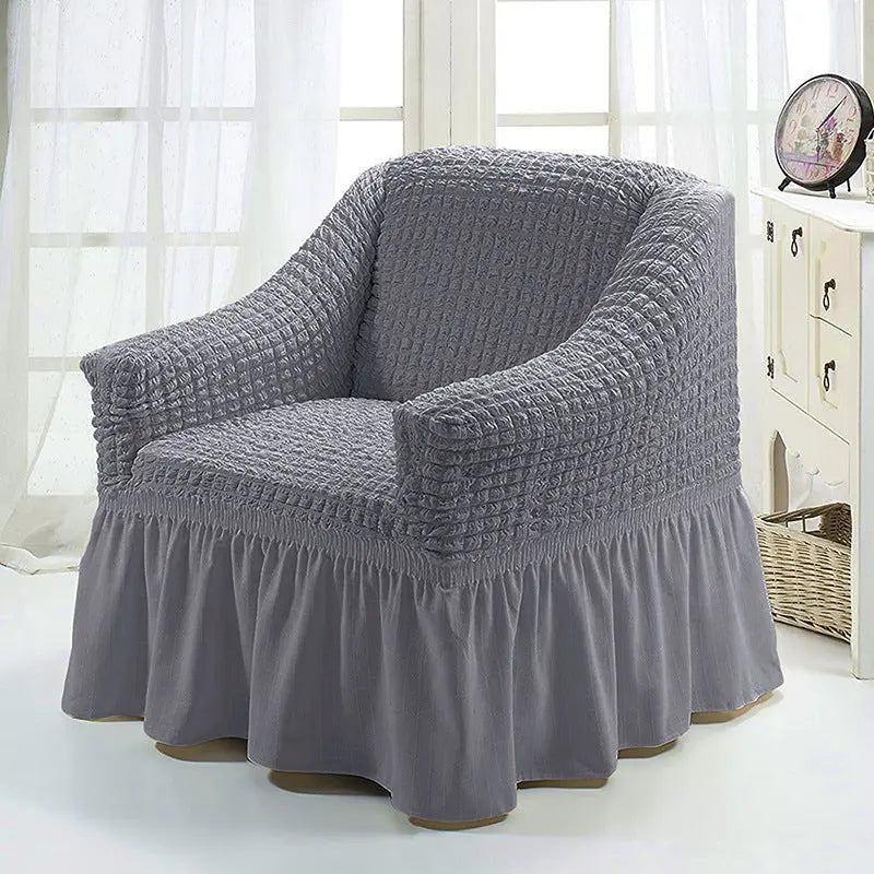 Housse Fauteuil Cabriolet Polyester CALIMA Monochrome medium grey-Single S 90to140CM