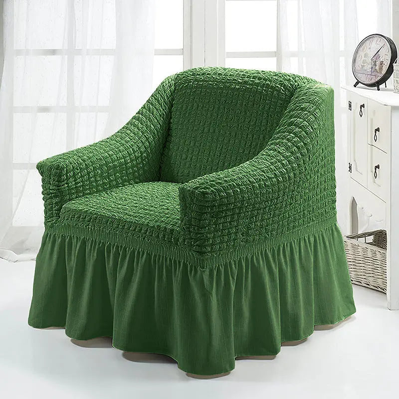 Housse Fauteuil Cabriolet Polyester CALIMA Monochrome luxury green-Single S 90to140CM