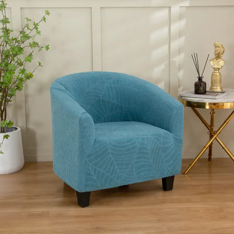 Housse Fauteuil Jacquard EMERALD Lake Blue-Semicircle Regular Size
