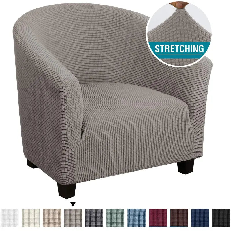 Housse Fauteuil Stretch PINELEX Taupe-Card seat sofa
