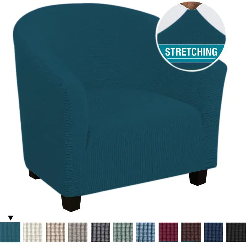 Housse Fauteuil Stretch PINELEX Deep green-Card seat sofa