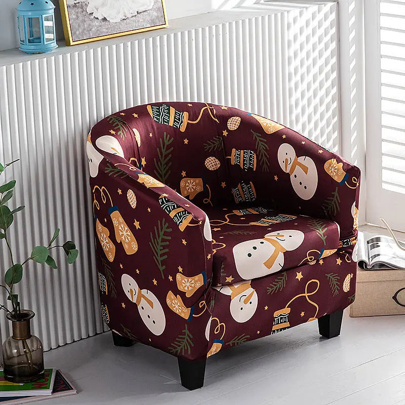 Housse Fauteuil Noël FestiveSNOW Christmas Snowman-Single layer sofa cover