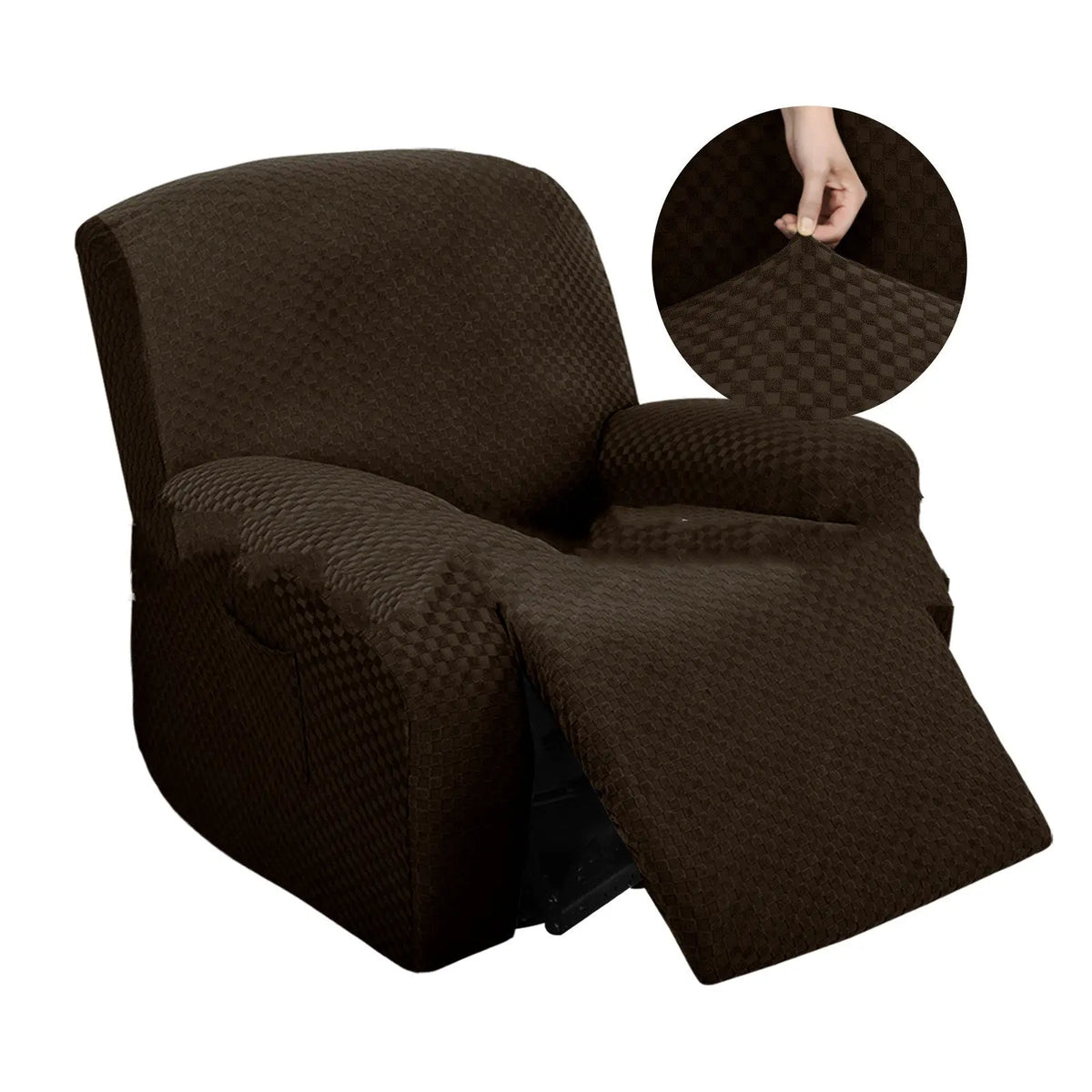 Housse Fauteuil Relax Moderne INICIO Dark Coffee-Single Seat
