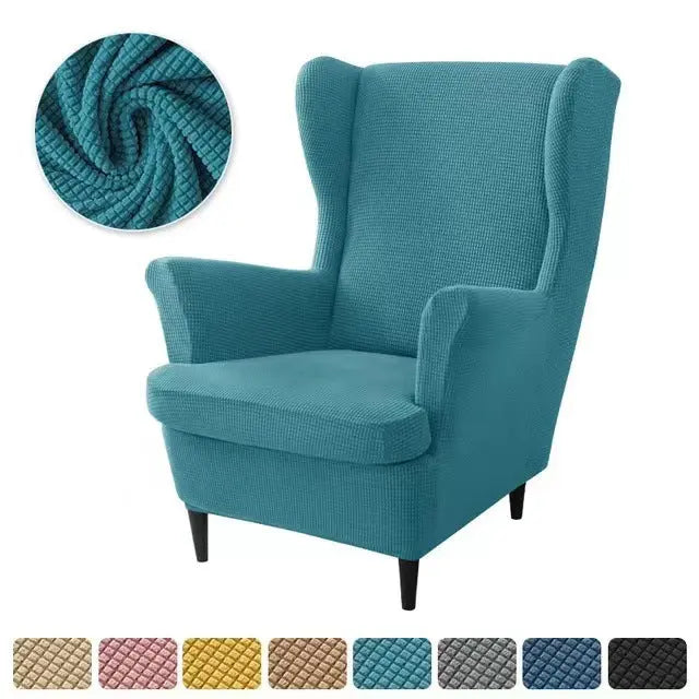 Housse Fauteuil Élastique TIGO Peacock Blue-2PCS SET